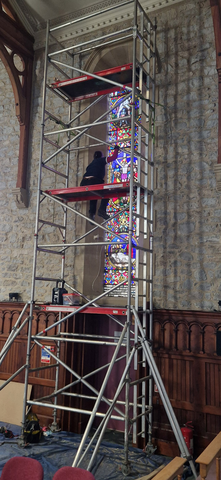 7. Re-installing Restored Church Window